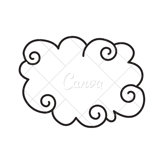 550x550 Cute Cloud Drawing Icon