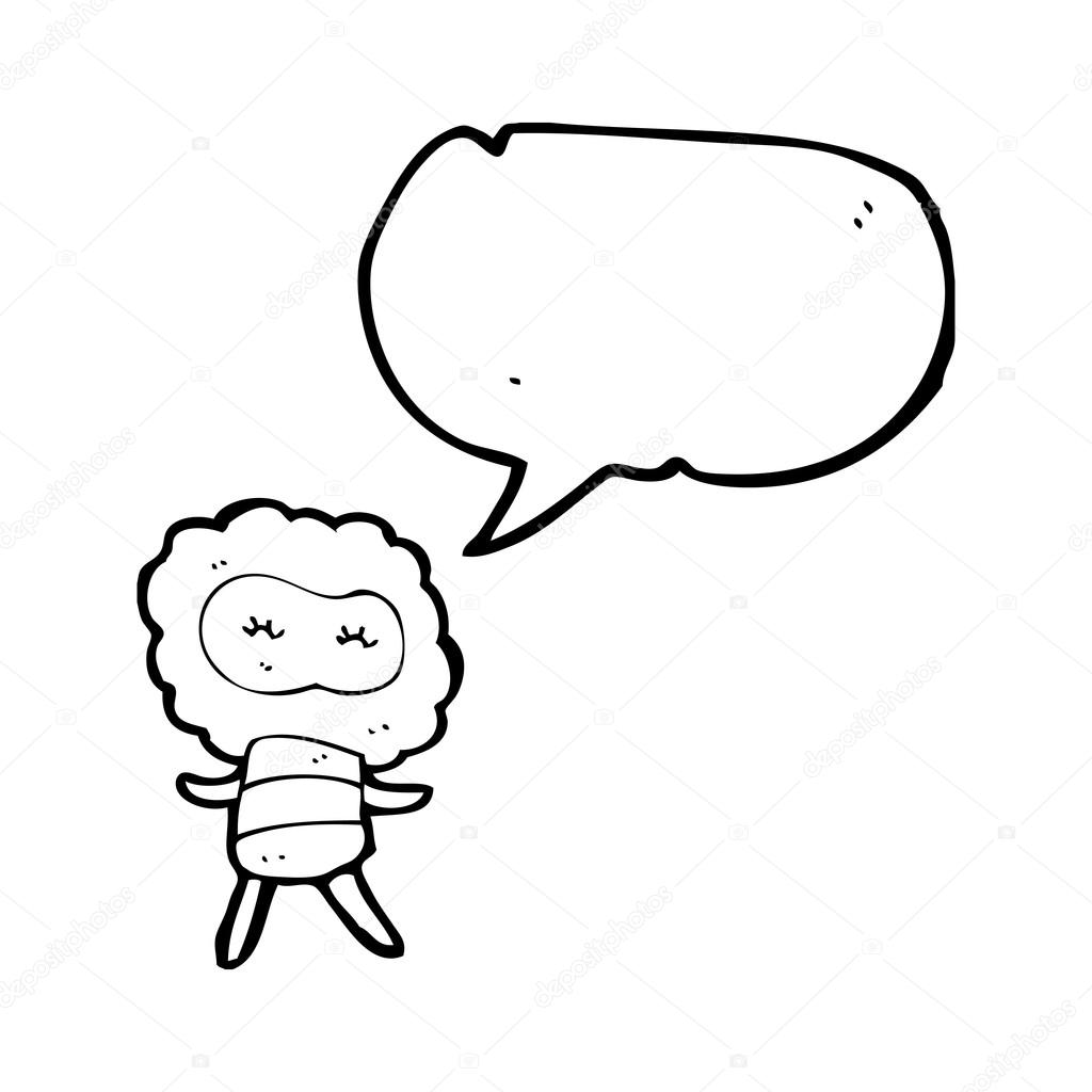 1024x1024 Cute Cloud Head Creature Stock Vector Lineartestpilot