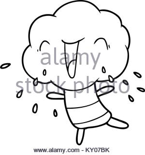 300x321 Cute Cartoon Cloud Head Creature Stock Vector Art Amp Illustration