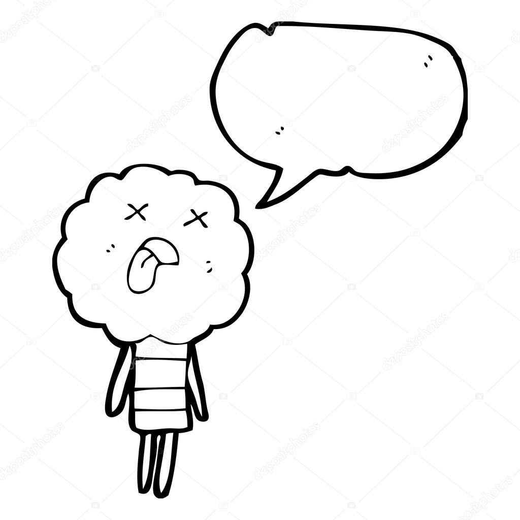 1024x1024 Cute Cloud Head Creature Stock Vector Lineartestpilot