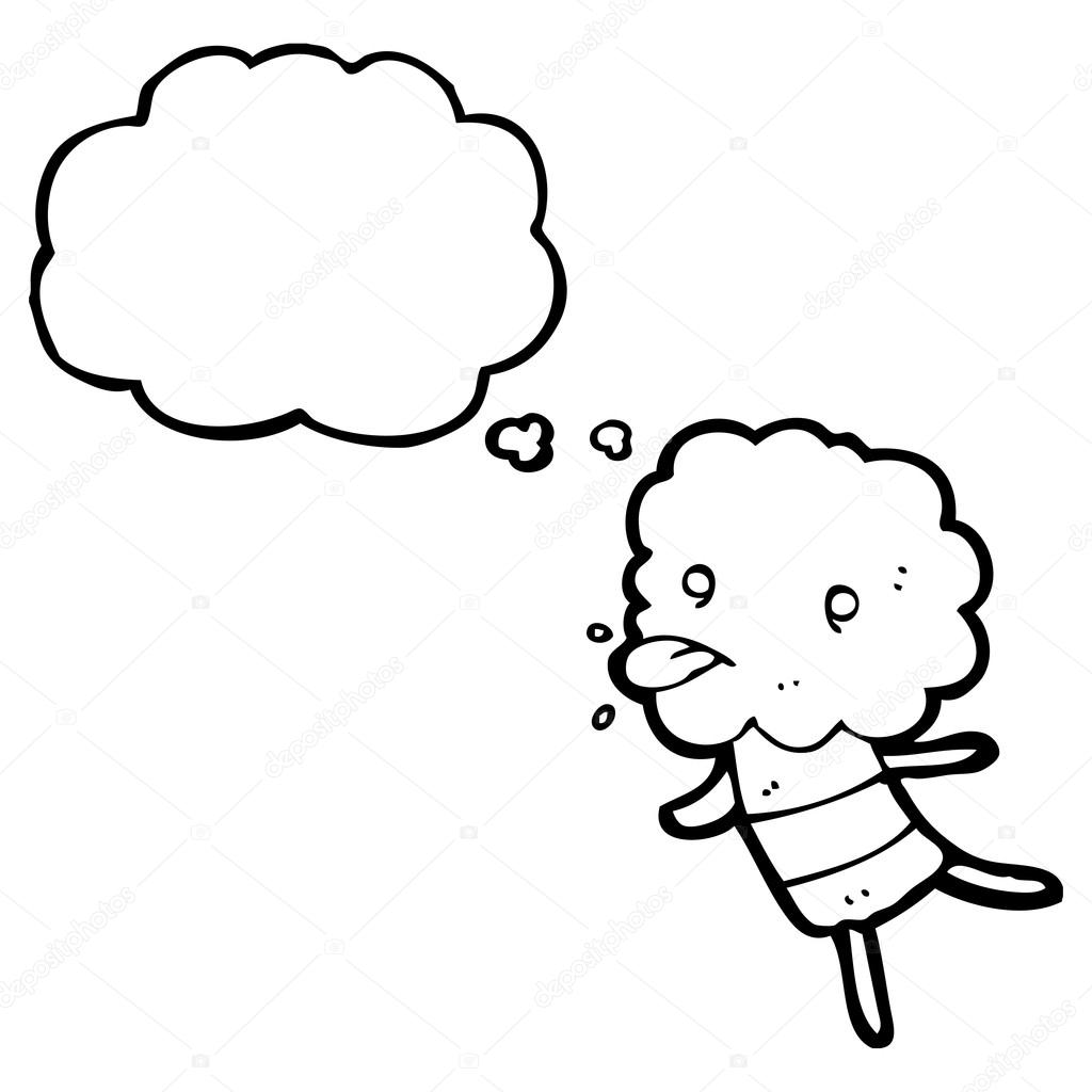 1024x1024 Cute Cloud Head Creature Stock Vector Lineartestpilot