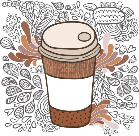 450x441 Cute Hand Drawn Cartoon Doodle Coffee Cup Royalty Free Cliparts