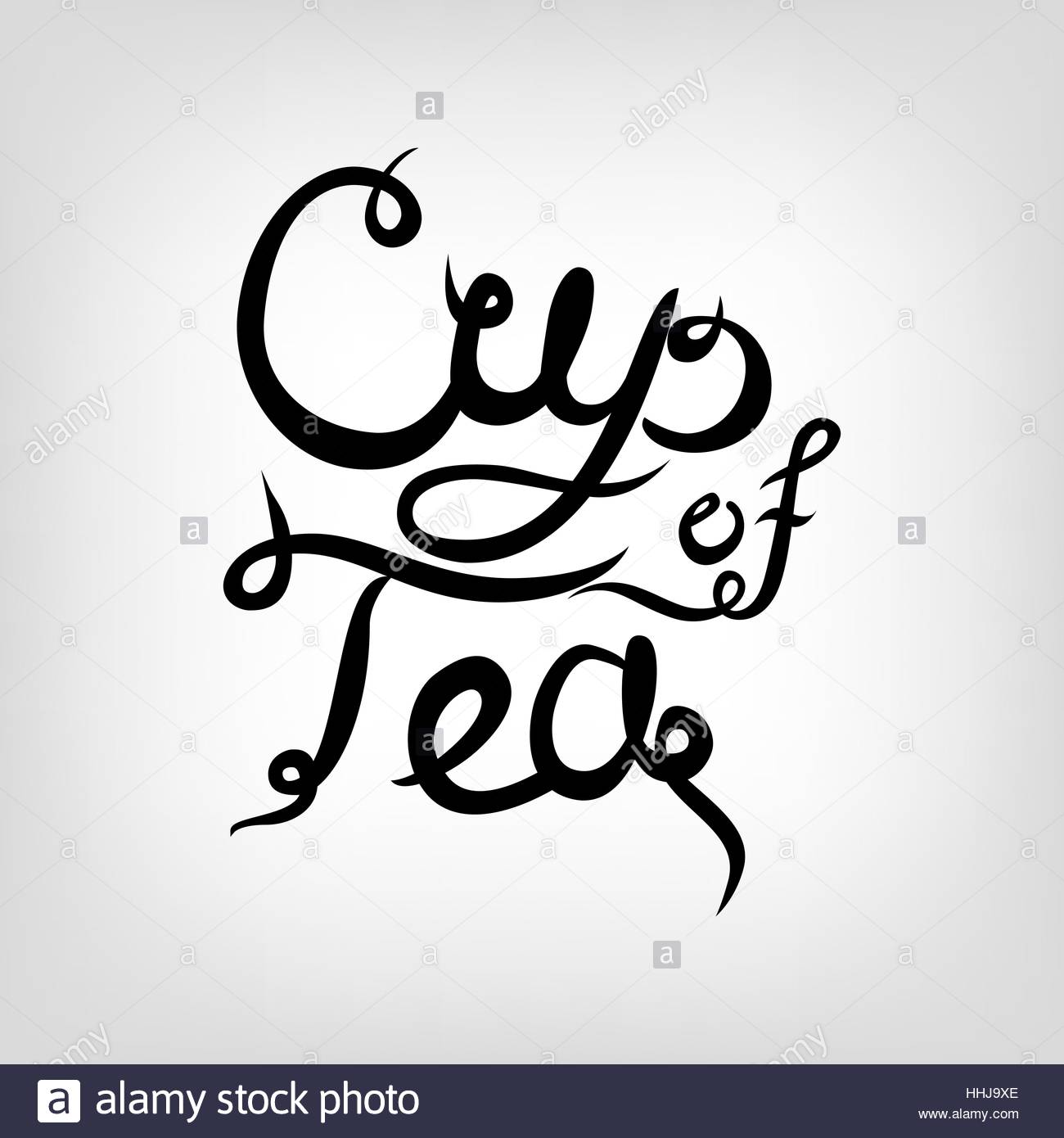 1300x1390 Vector Hand Drawn Cute Lettering. Cup Of Tea. Coffee And Donuts