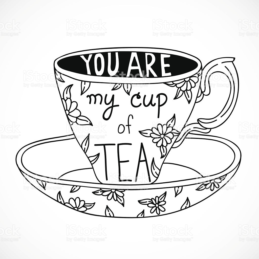 1024x1024 Cute Hand Drawn Tea Cup With Lettering Vector Id505766791 (1024