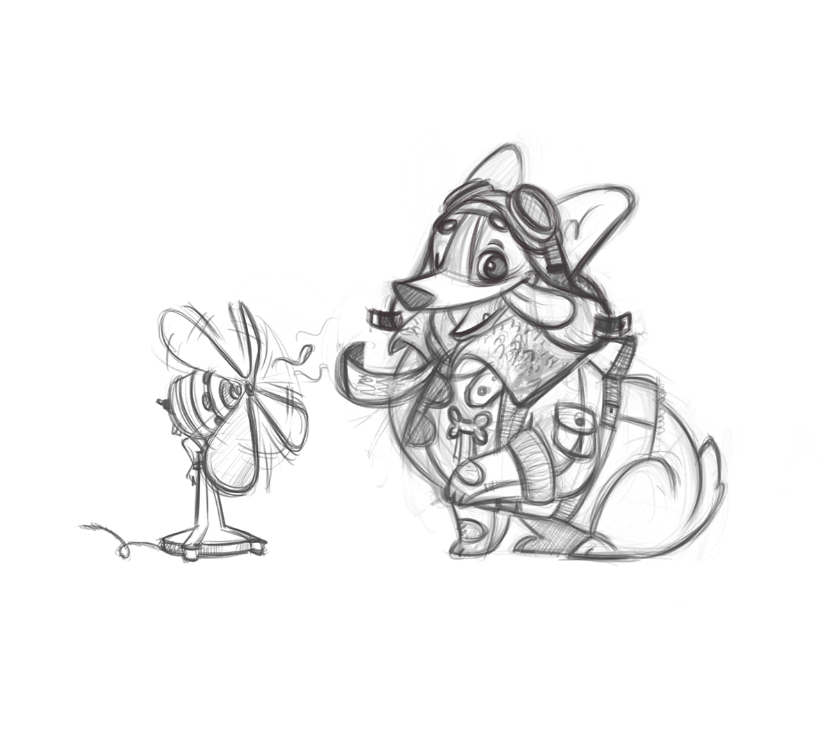 1200x1067 Doug Eagle The Corgi Aviator! On Behance