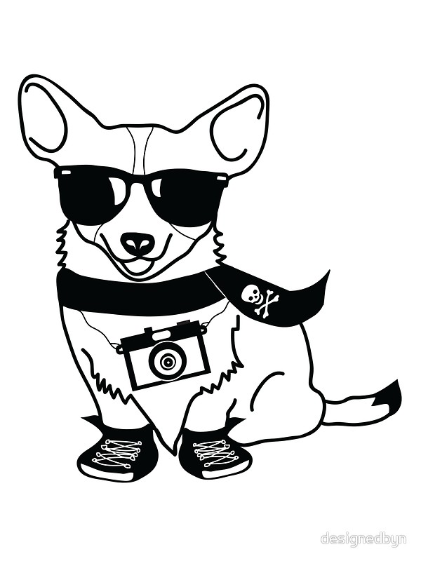600x800 Hipster Corgi