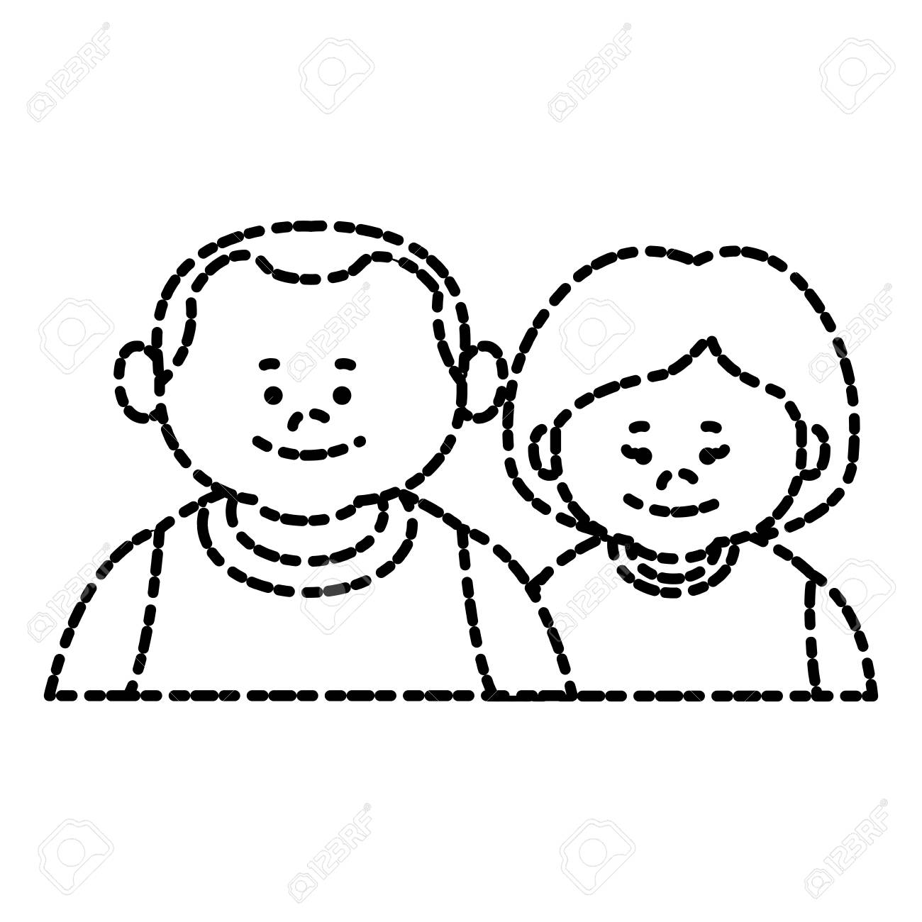 1300x1300 Cute Grandparents Couple Cartoon Icon Vector Illustration Graphic