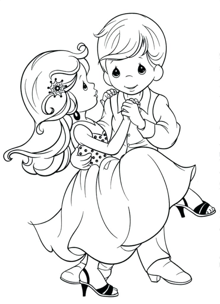 743x1024 Free Printable Valentine S Day Couple Coloring Page For Kids 4