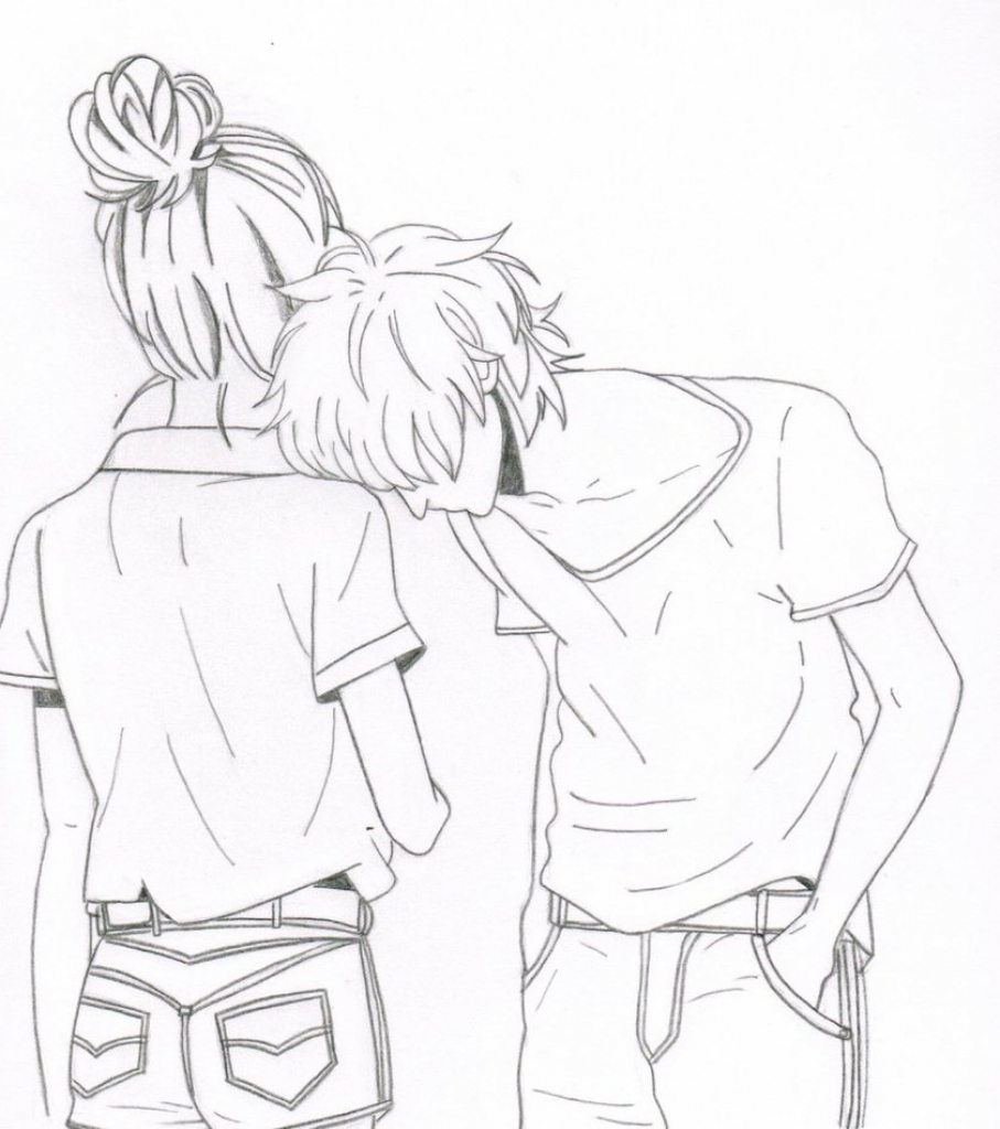 907x1024 Tumblr Cartoon Drawings Cartoon Couple Sketch Tumblr Tag Cute