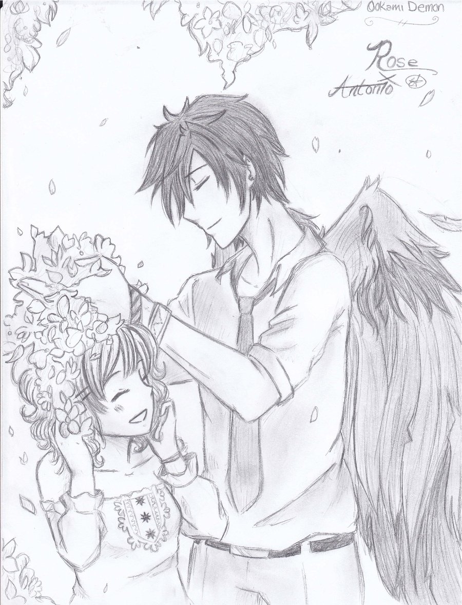 900x1177 Couple Drawing By Ookamidemon98