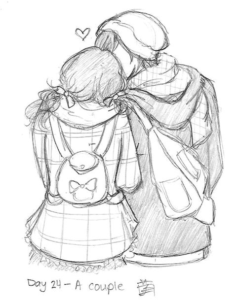 480x617 Pictures Sketches Of Couples In Rain,