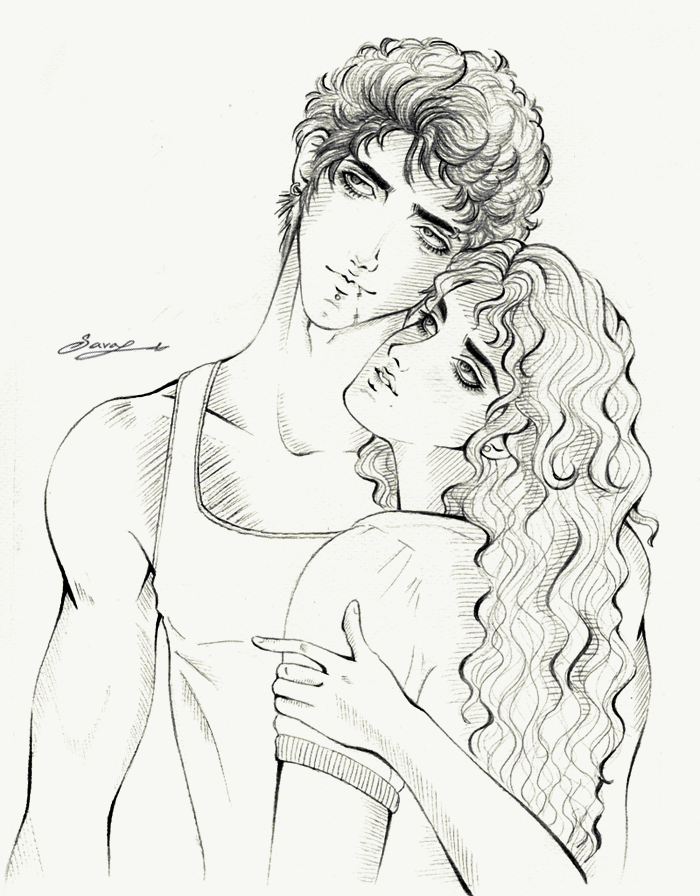 700x896 Gallery Lovely Couple Drawing,