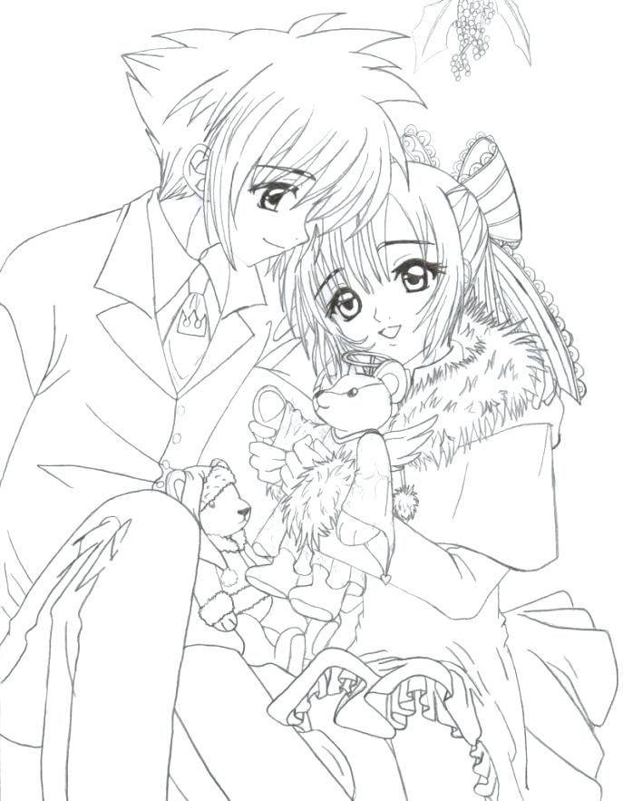 687x883 Cute Couple Coloring Pages