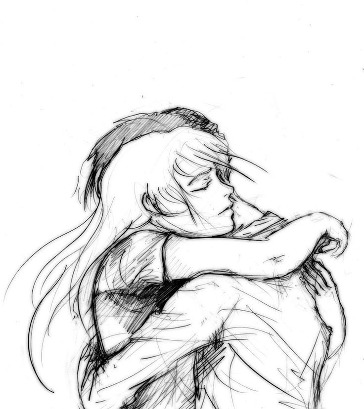 Couple Hugging Sketch