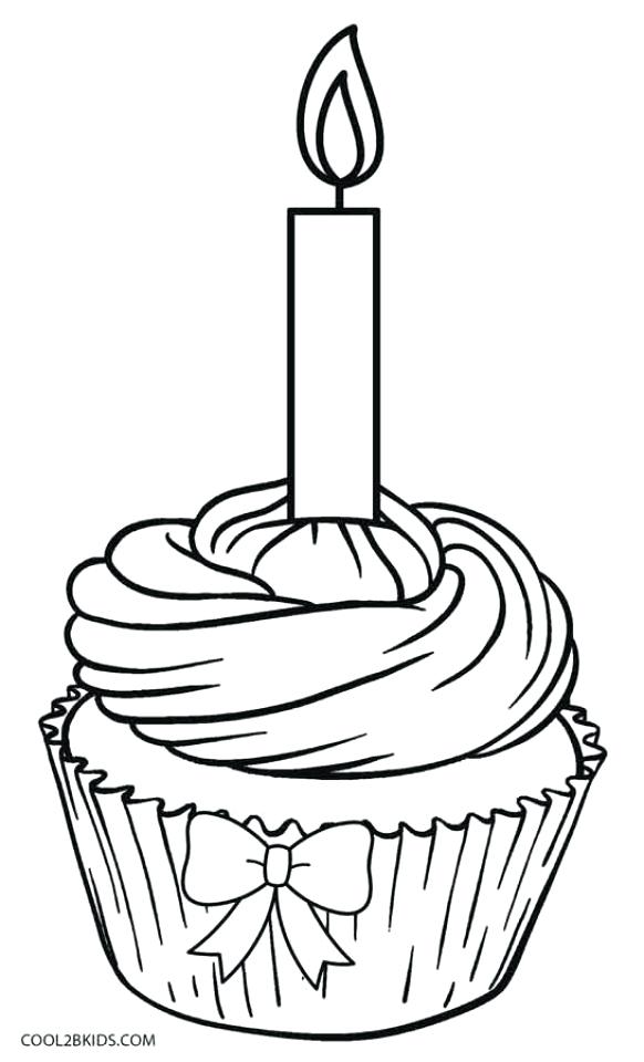 582x960 Top Rated Cupcake Coloring Page Images Birthday Cupcake Coloring