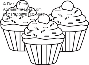 300x221 Cute Cupcake Clipart Black And White
