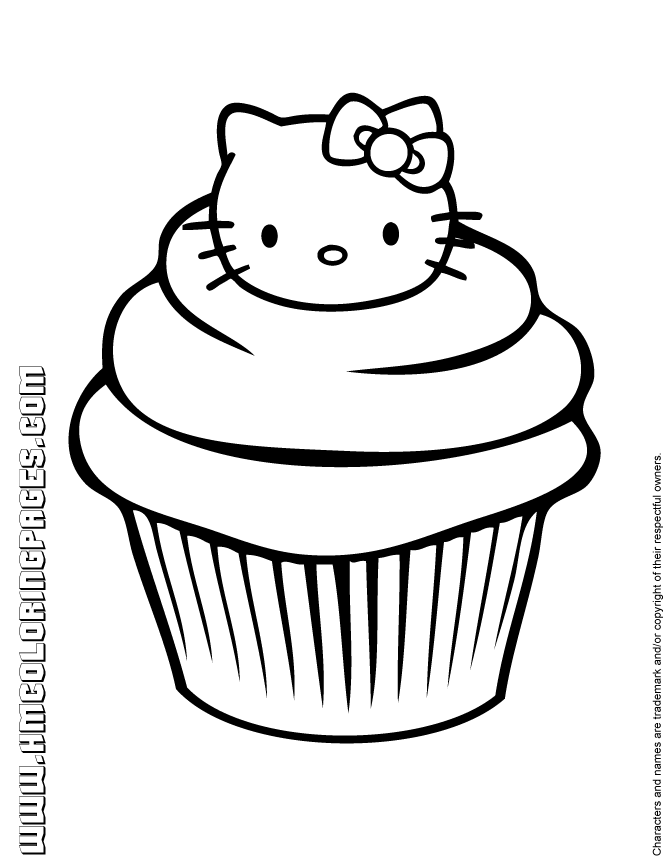 670x867 Cute Cupcakes Coloring Pages