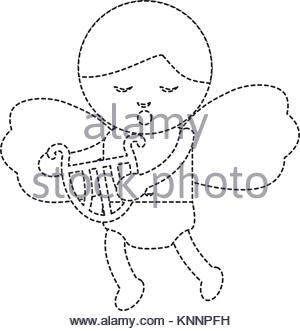 300x331 Funny Cupid Isolated. Symbol Of Love. Cute Little Amur With Bow