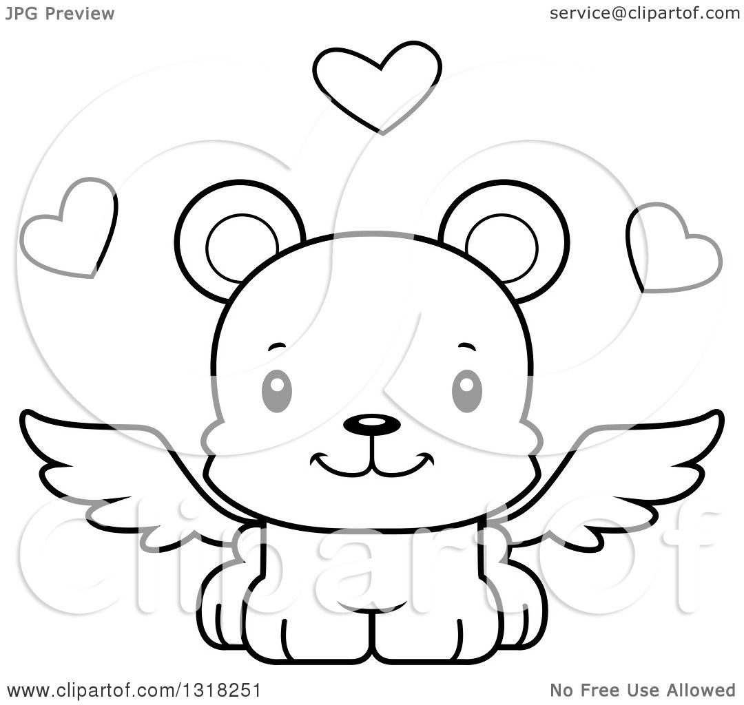 1080x1024 Animal Lineart Clipart Of A Cartoon Black And White Cute Happy