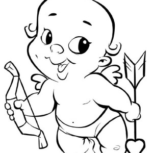 300x300 Best Photos Of Cute Cupid Coloring Pages