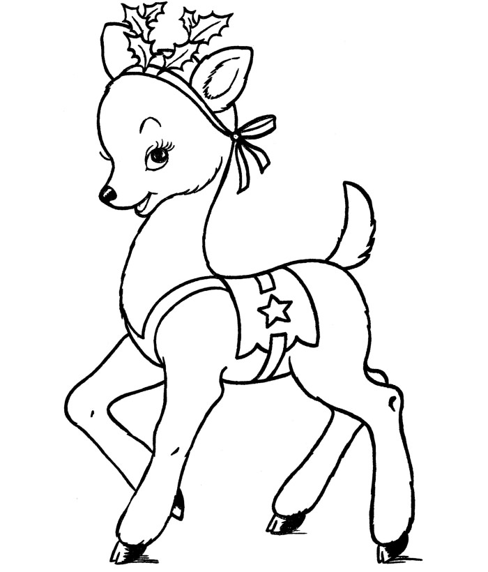 700x820 Reindeer Template