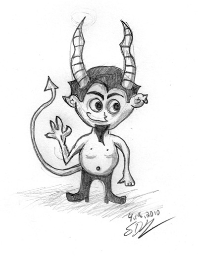 Cute Devil Drawing At Getdrawings 