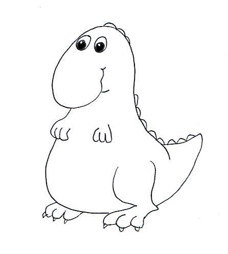 446x497 Small Dinosaur Clipart