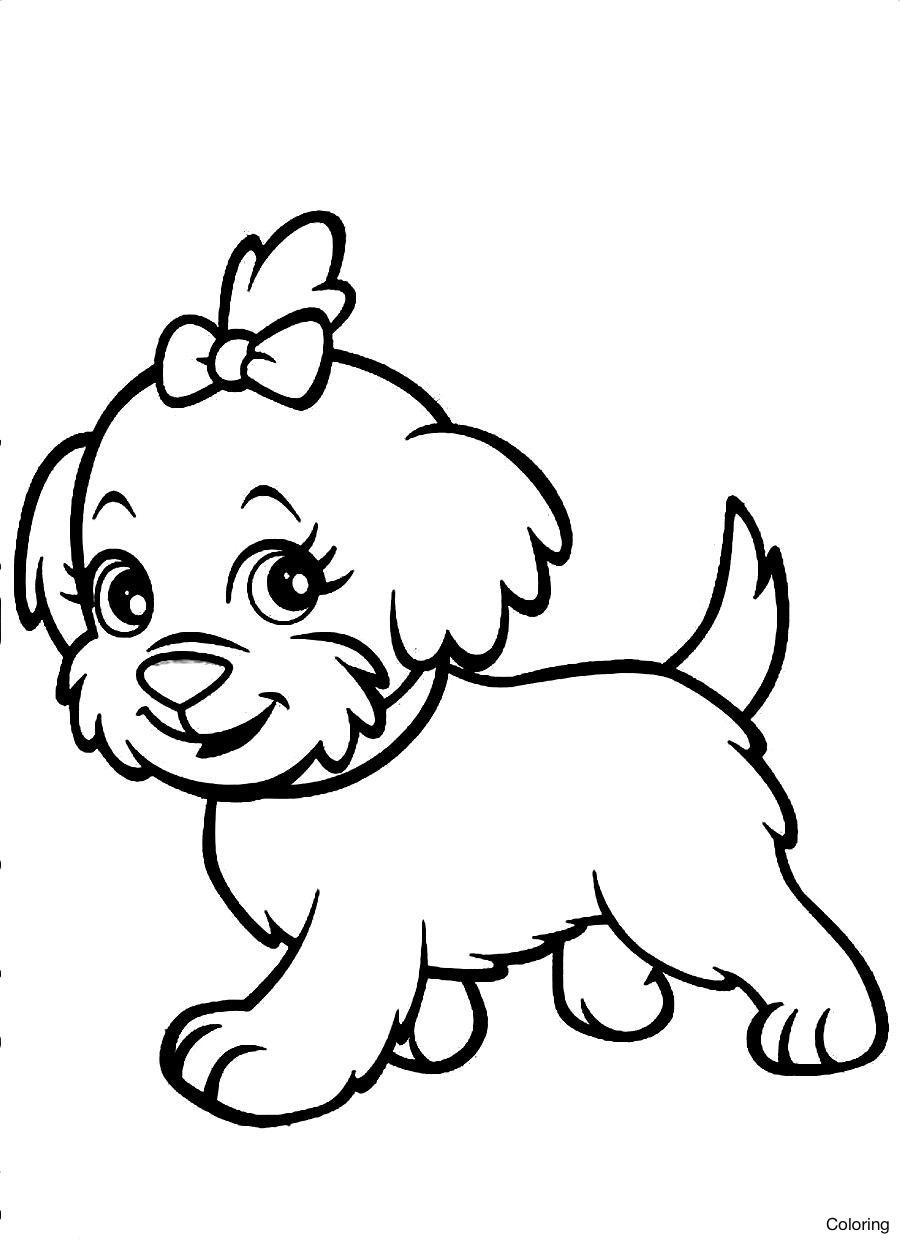 900x1240 Easy Dog Coloring Pages Kids Cute 27f Really To Print Diaiz