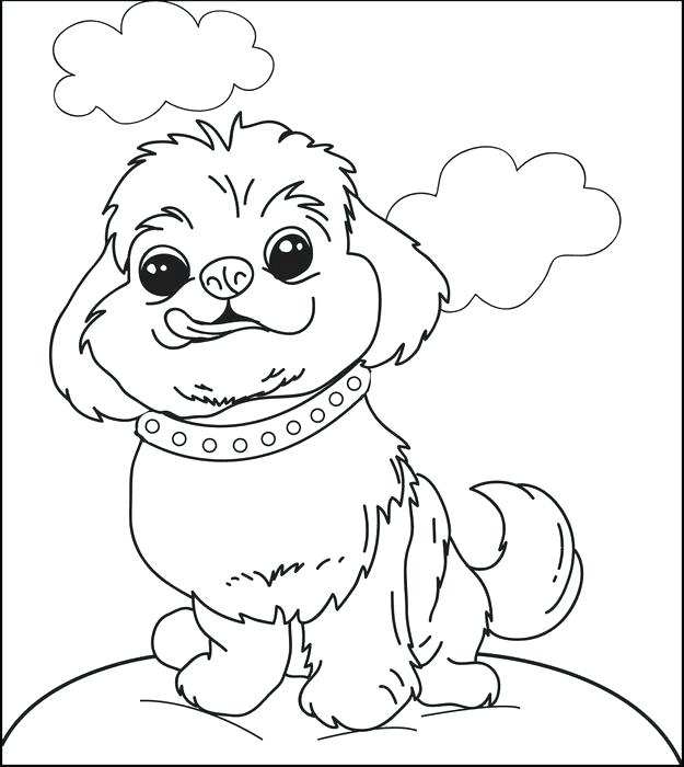 625x700 Cute Dogs Coloring Pages Coloring Pages Dog Cute Puppy Dog