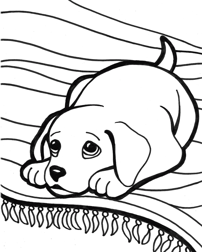700x873 Cute Puppy Coloring Pages