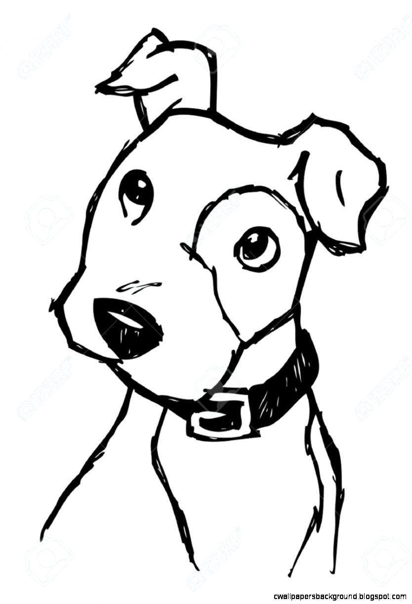834x1222 Cute Dog Face Drawing Wallpapers Background