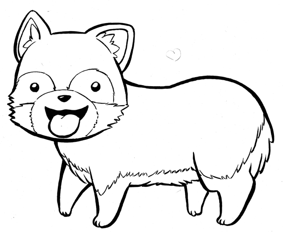 563x465 Drawn Corgi