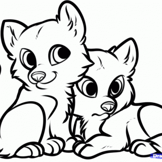 320x320 Tag For Draw 2 Cute Dog How To Draw A Cartoon Wolf In 2 Min
