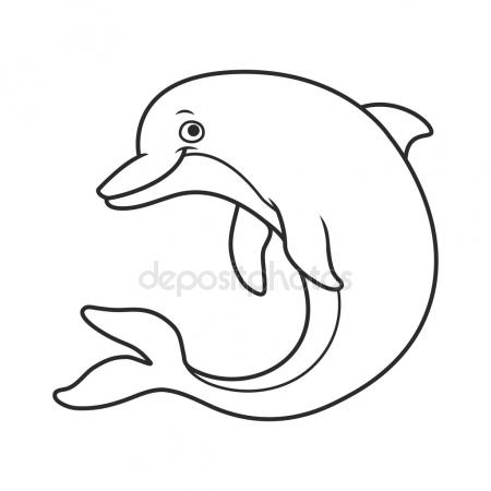 450x450 Cute Dolphin Cartoon Stock Vector Balakoboz