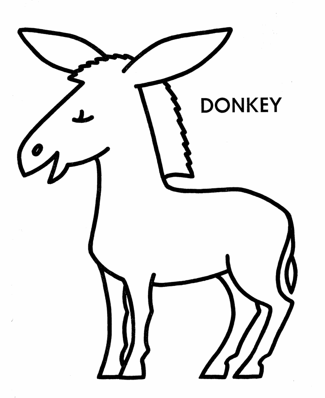 670x820 Coloring Pages Good Looking Donkey Coloring Pages The Cute