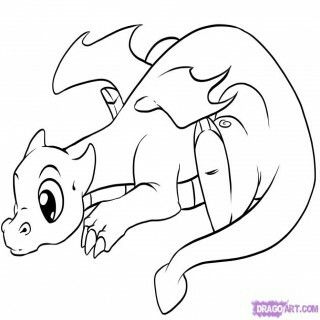 Cute Dragon Drawing