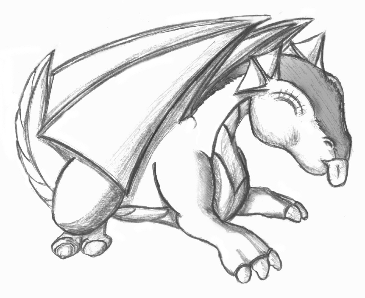 1198x977 Cute Drawings Of Dragons How I Draw A Cute Dragon.