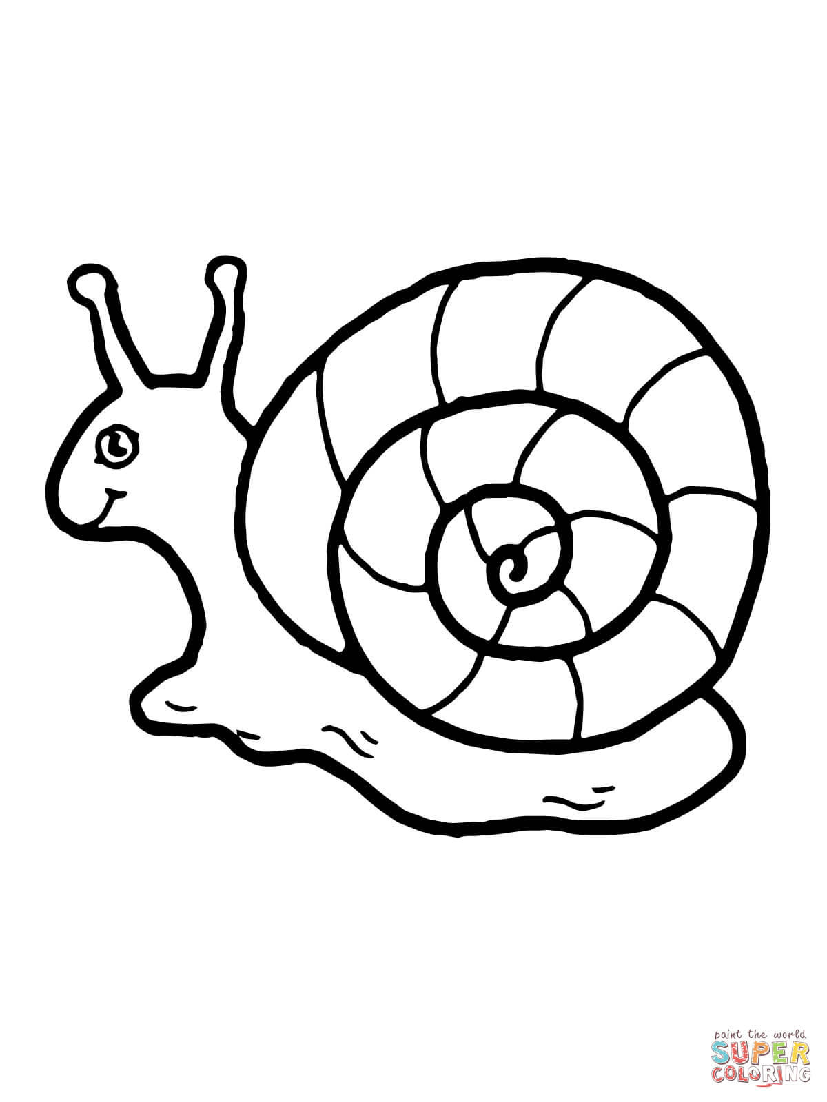 1200x1600 Snail Coloring Pages Drawing Printable Free Cute Animals Page