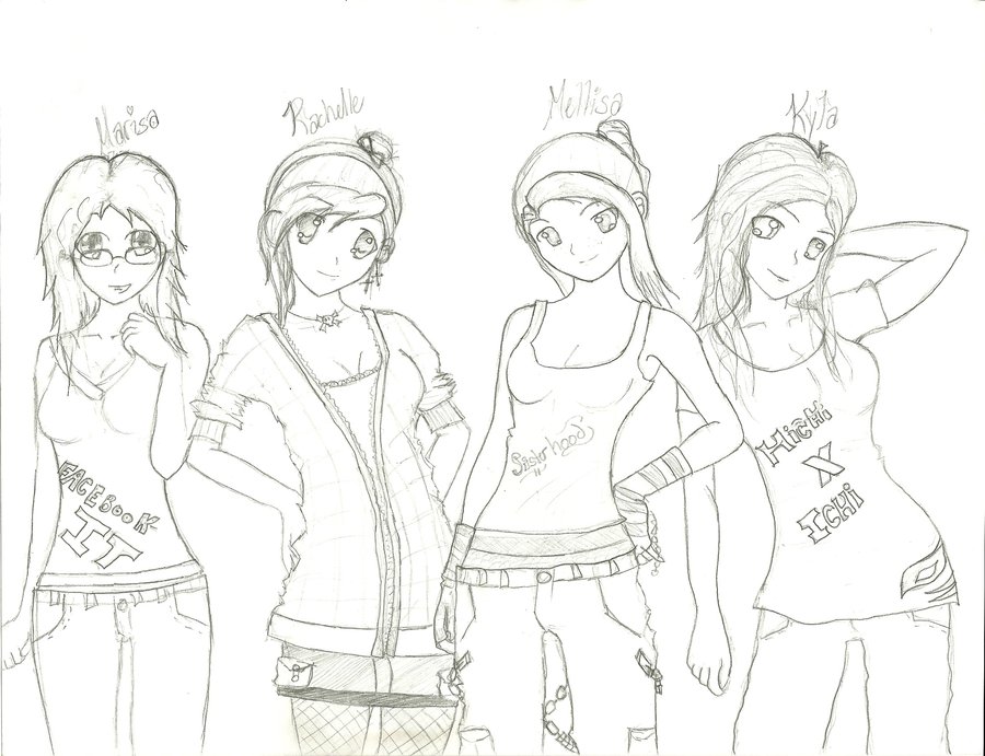 900x691 Anime Club Drawing By Rayrayloser11