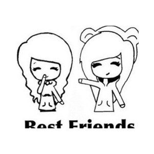 300x300 Cute Girl Best Friend Drawings Easy