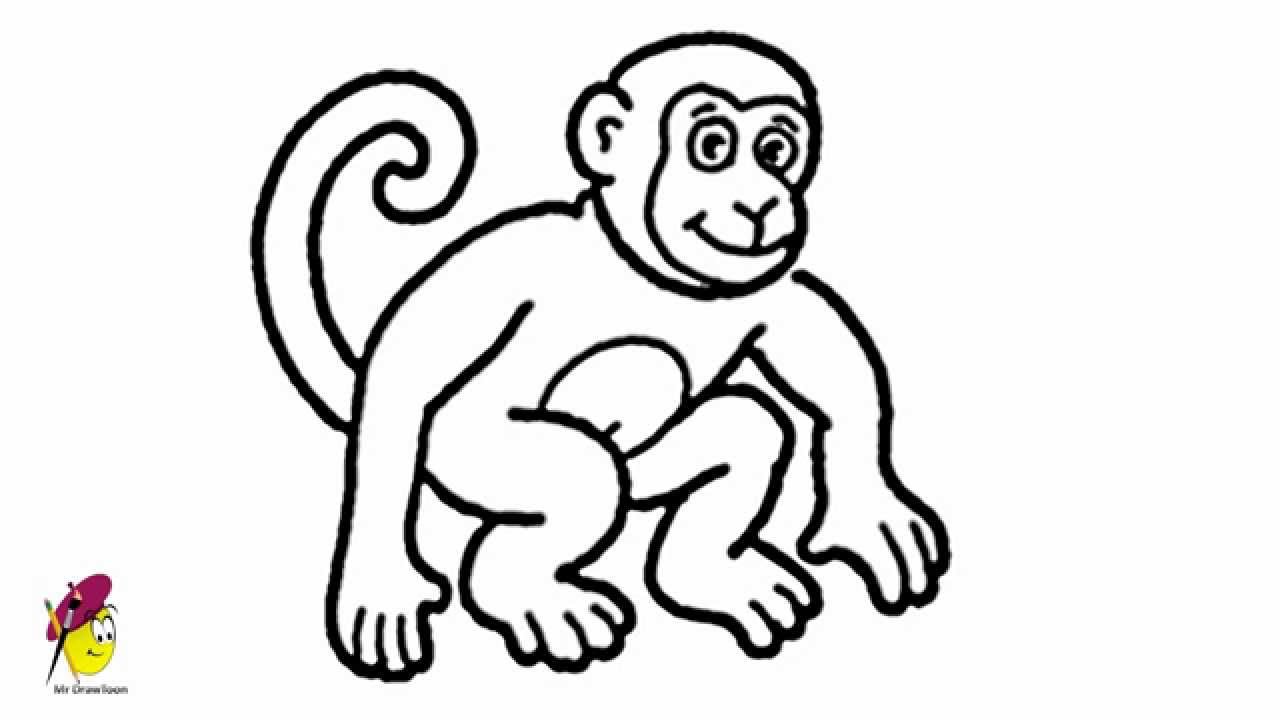 Cute Drawing Of A Monkey
