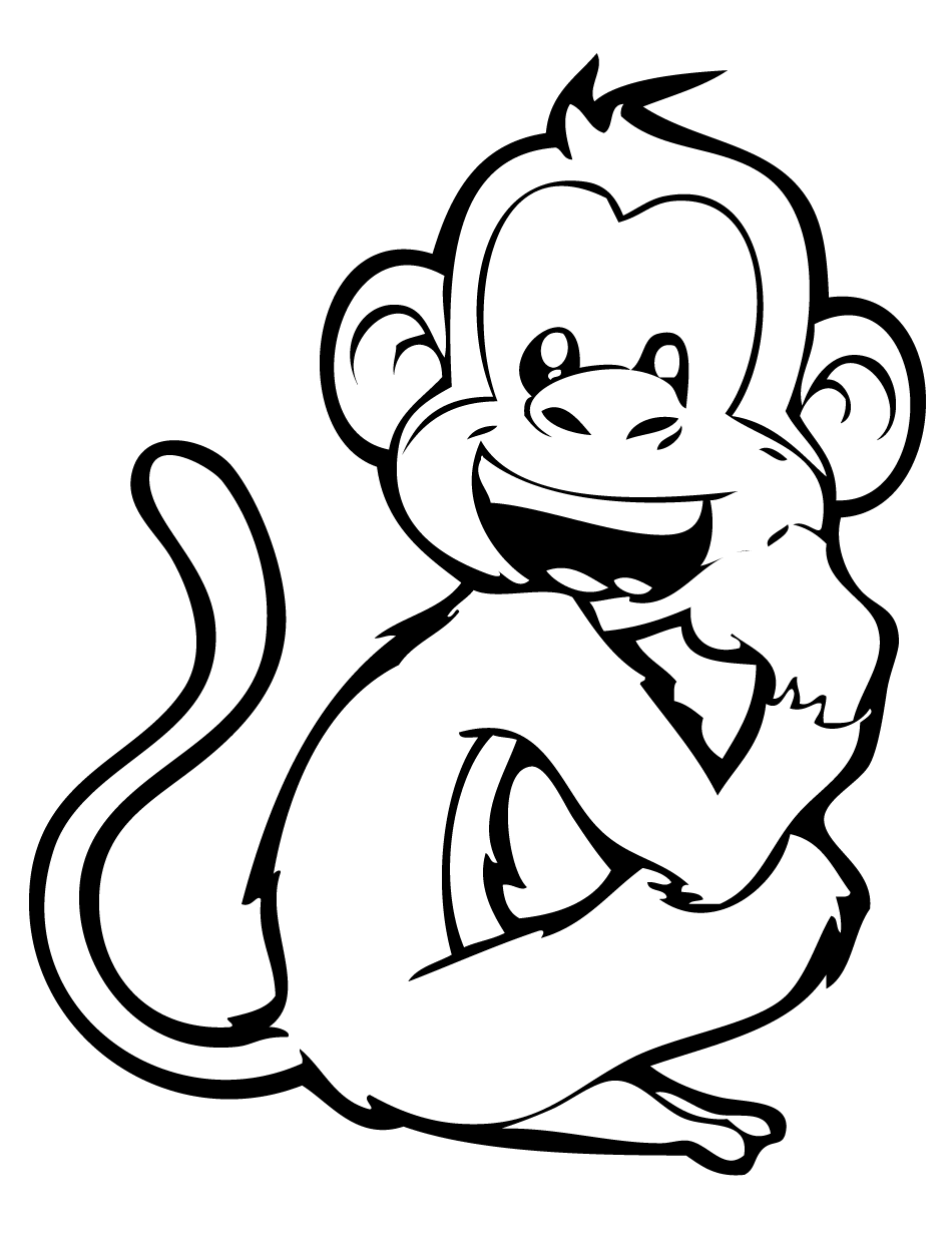 950x1230 Monkey Coloring Pages