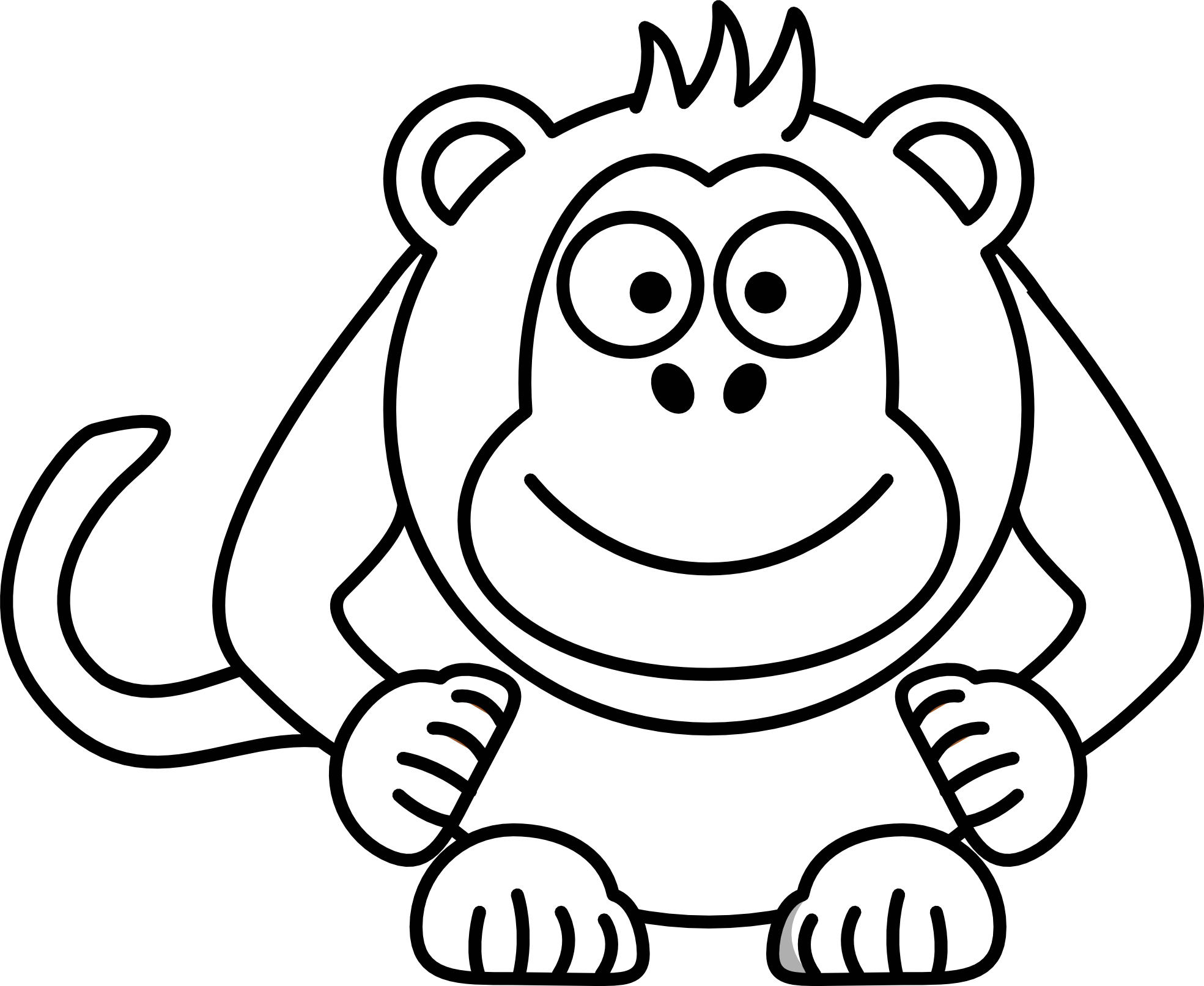 1969x1613 Monkey Drawings Free Download Clip Art Free Clip Art