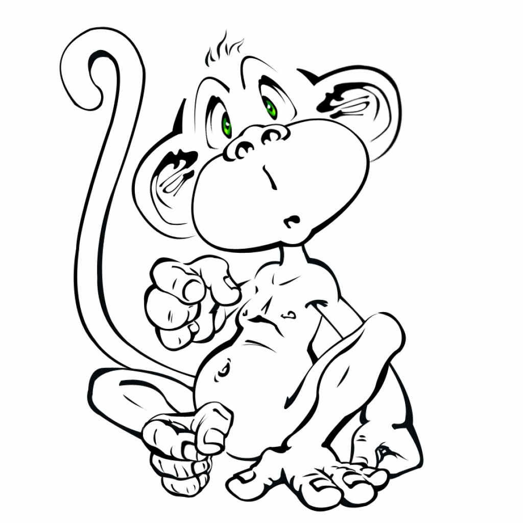 1024x1024 How To Draw A Monkey