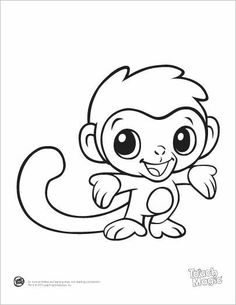 236x305 How To Draw Easy Baby Pandas And Monkeys Free Printable Coloring