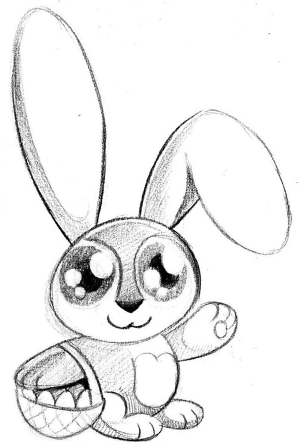 600x898 Cute Easter Bunny Coloring Pages