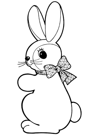 339x480 Cute Easter Bunny Coloring Page Free Printable Coloring Pages