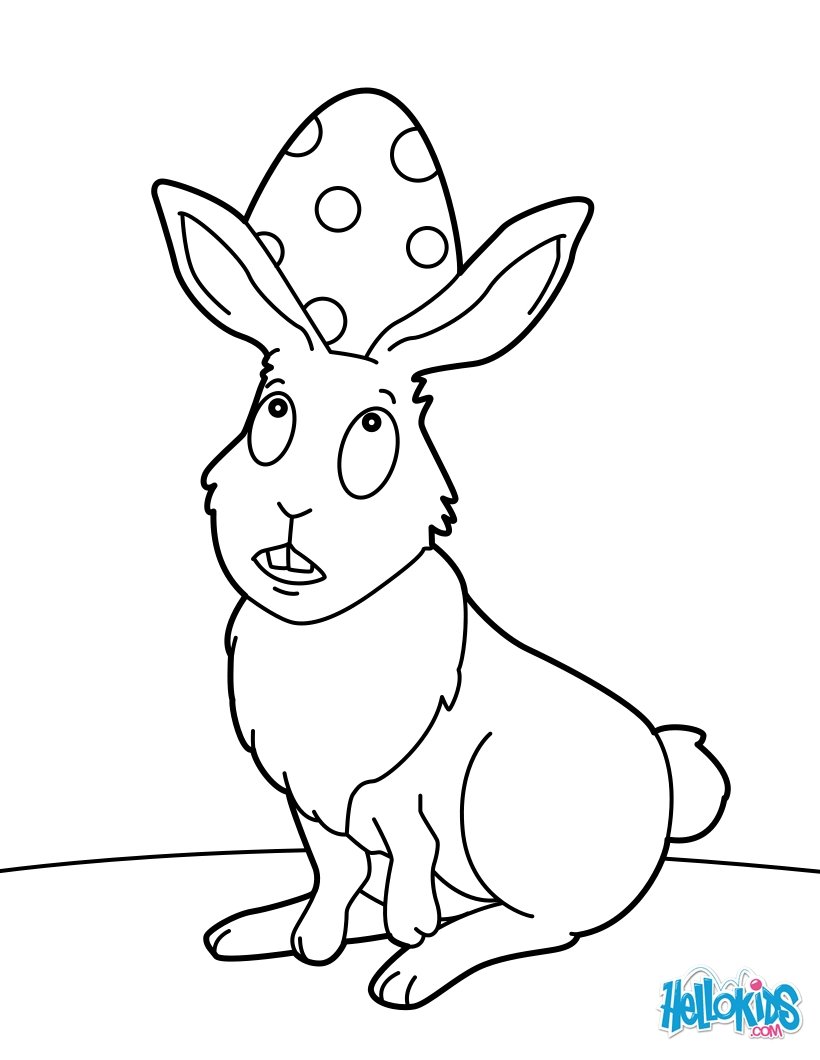 820x1060 Cute Easter Bunny Coloring Pages