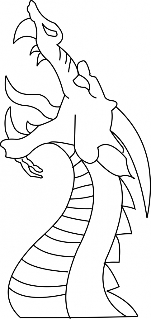 485x1024 Coloring Pages Cute Easy To Draw Dragons Simple Dragon Drawing