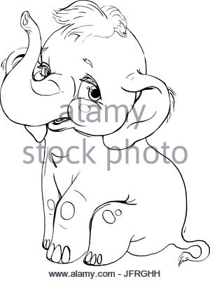 Cute Elephant Drawing